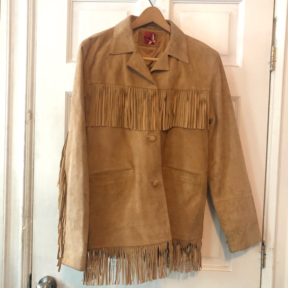 Suede fringe jacket